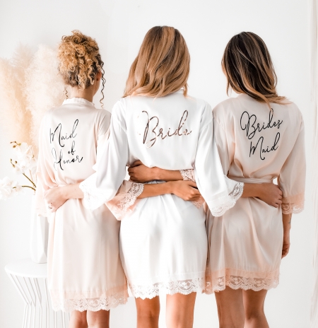 Bridesmaid Robes - Satin Lace