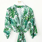 Plus Size Monogram Palm Leaf Robes