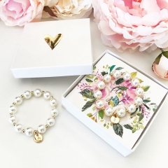 Monogram Pearl Bracelet - Flower Girl