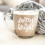 Merry & Bright Glass Mug