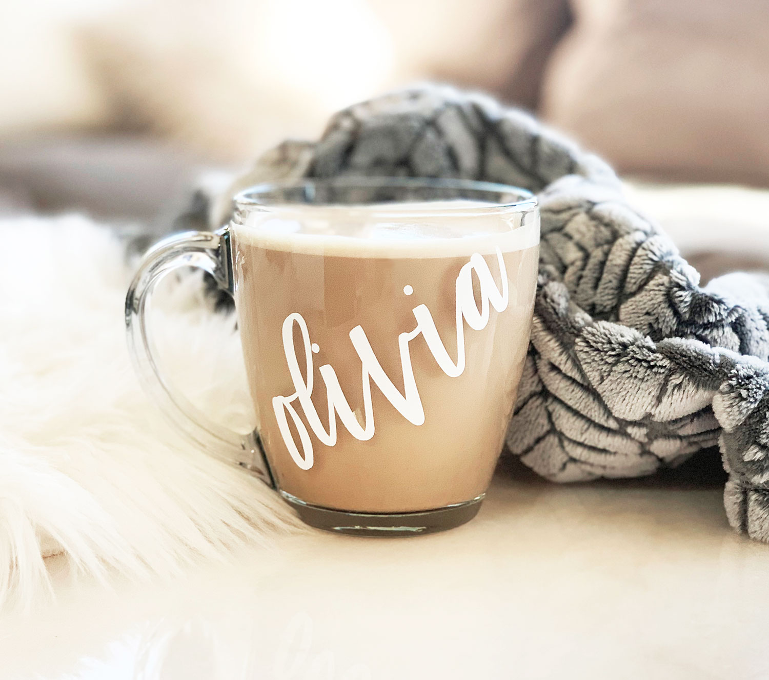 Personalized Glass Coffee Mug