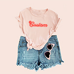 Custom Retro Blush Shirts - Semi-Fitted