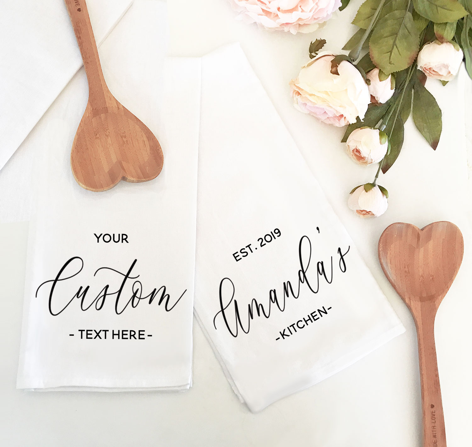 Personalized Wedding Gift Wooden Spoons, Kitchen Bridal Shower