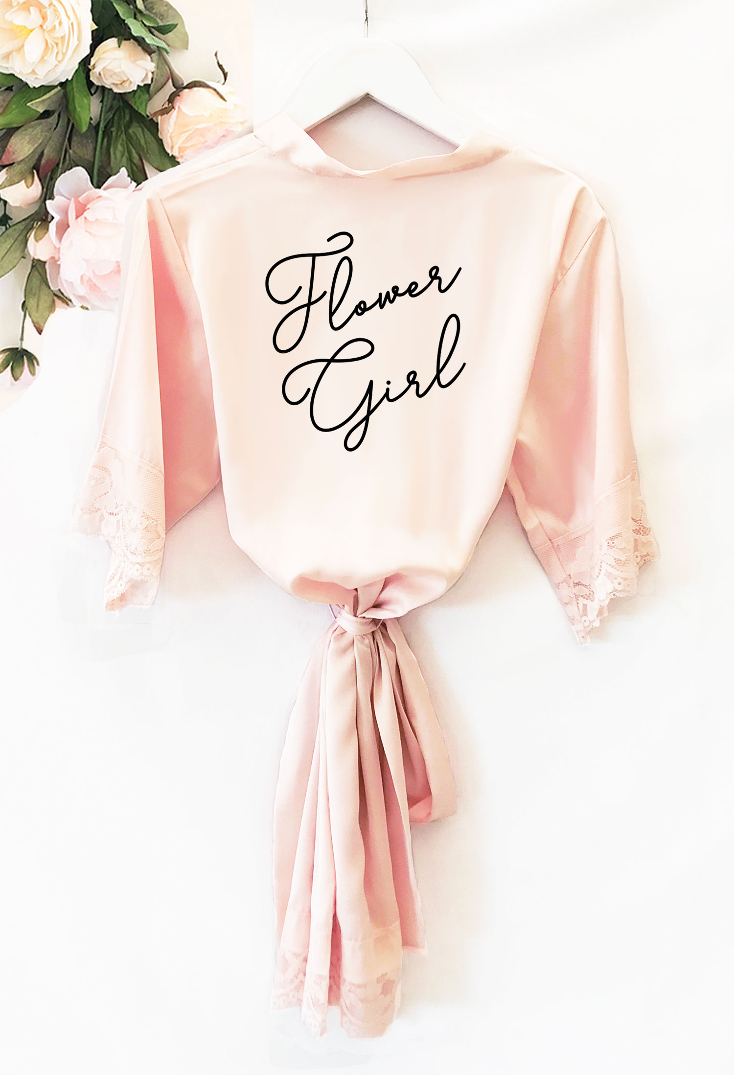 Flower Girl Robe - Satin Lace