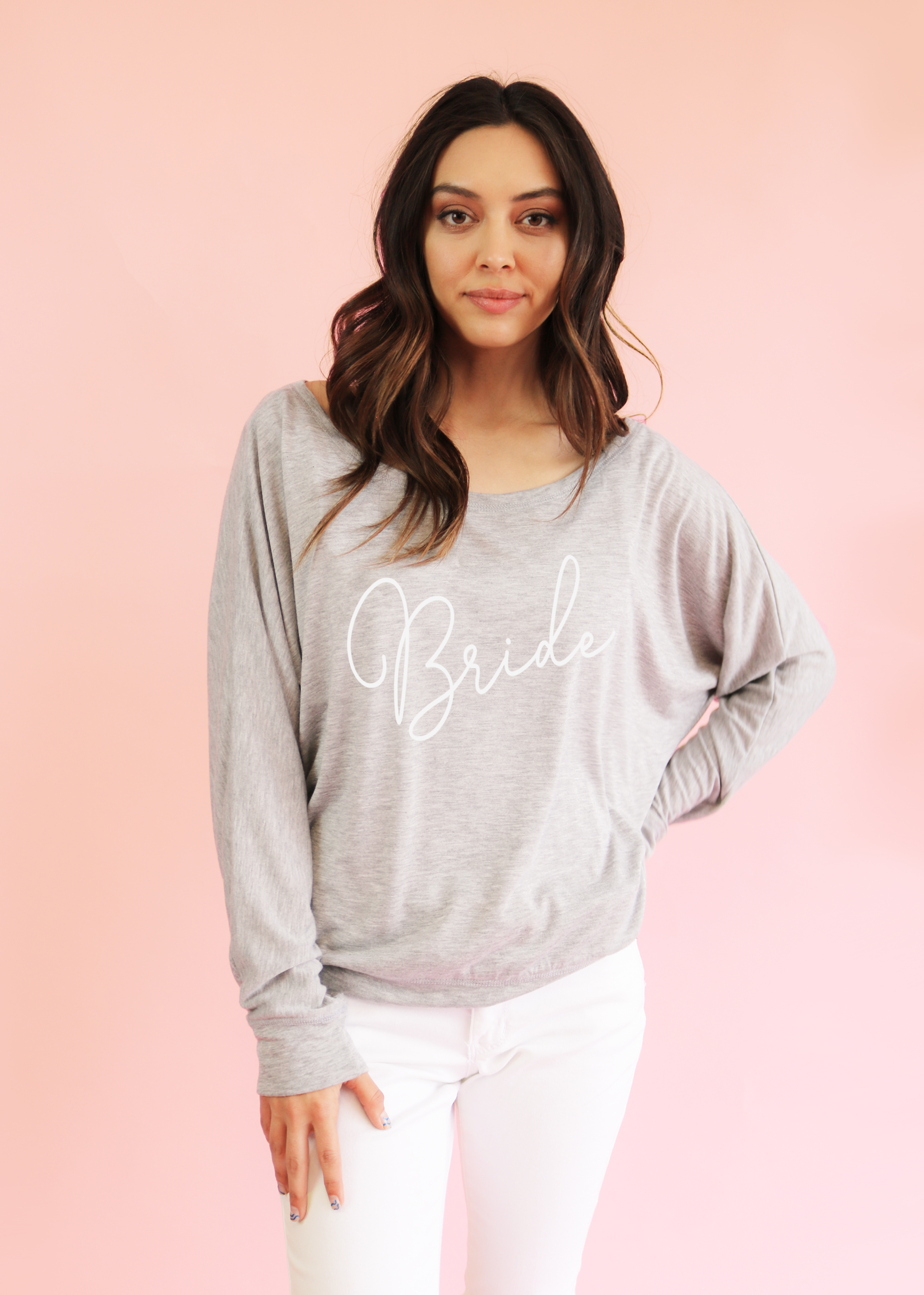 long sleeve bride shirt