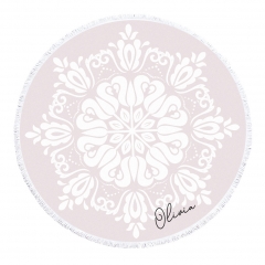 Personalized Round Towel - Boho