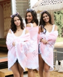 Personalized Tropical Pink Round Towels