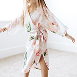 Girls Floral Robes - Spring Rose