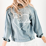 Custom Heart Denim Jacket