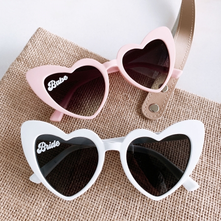Bride & Babe Heart Sunglasses