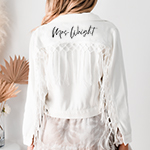 Personalized Fringe Jean Jacket