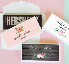 Wedding Candy Bar Wrapper Covers - Floral