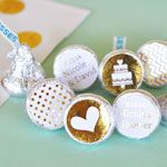 Personalized Metallic Foil Hershey's® Kisses Labels Trio (set of 108) - Wedding