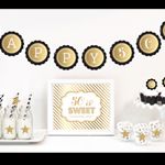 Gold & Glitter Birthday Decor Kit