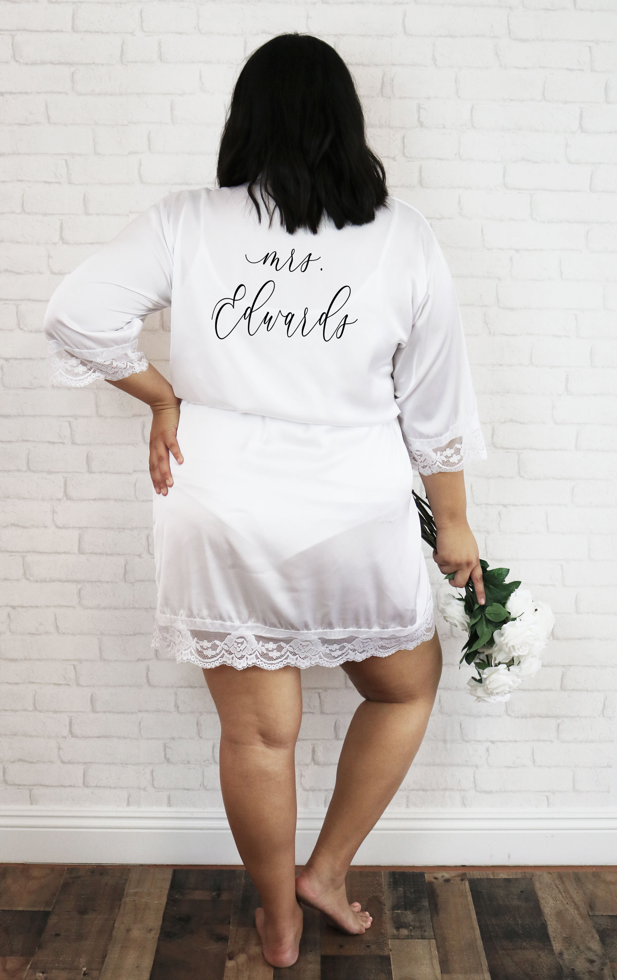 plus size robes satin