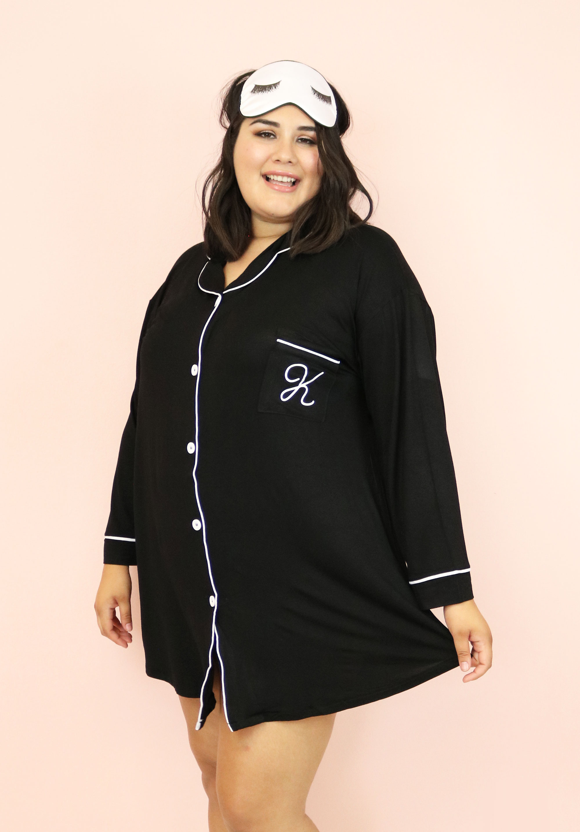 monogram pajama shirt