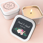 Candle Wedding Favors - White Floral