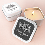 Floral Candle Wedding Favors