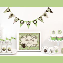 Green Baby Shower Kit Favors