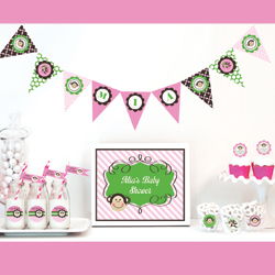 Pink Monkey Party Kit