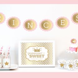 Gold & Glitter Princess Decor Kit